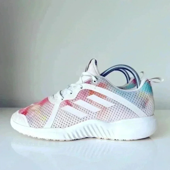 Adidas Fortarun X Tie Dye Girls Running Athletic non marking shoe Size 6 - Picture 1 of 8